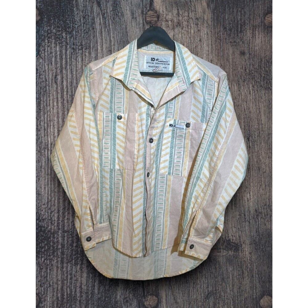 VTG ID# Official Identification Shirt Mens 80s Size Two Read Details For Sizing